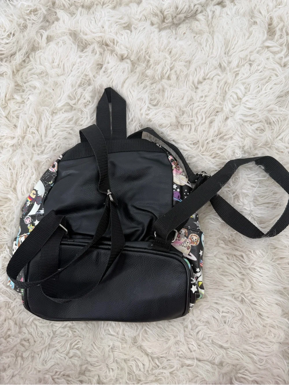 tokidoki Black Space Print Mini Backpack